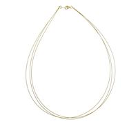 Halsreif OSTSEE-SCHMUCK "Ostsee-Schmuck Halsreif Nyloncollier 3-reihig -goldfarben-" Gr. 50, gold, Halsketten, Damen, 50cm, Edelstahl, L: 42 (72127538-50) gold