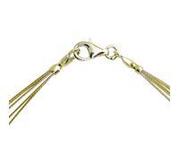 Halsreif OSTSEE-SCHMUCK "Ostsee-Schmuck Halsreif Nyloncollier 5-reihig -goldfarben-" Gr. 45, gold, Halsketten, Damen, 45cm, Edelstahl, L: 42 (21710844-45) gold