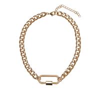 Halsreif URBAN CLASSICS "Urban Classics Unisex Fastener Necklace", gold, Halsketten, Damen, onesize, Eisen Zink, Eisen, Zink (48867347-0) gold