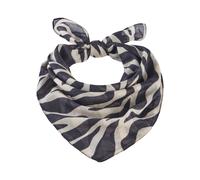 Halstuch BONPRIX, Damen, schwarz, creme zebra bedruckt, Obermaterial: 100% Polyester, Modetücher, mit Zebra-Muster, aus Polyester (96241513-0) schwarz, creme zebra bedruckt
