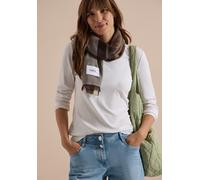 Halstuch CECIL, Damen, Gr. onesize, braun (schwarz toffee braun), Stoff, 64% Viskose, 36% Polyester, kariert, Modetücher, mit Fransenkante (89474065-0) schwarz toffee braun