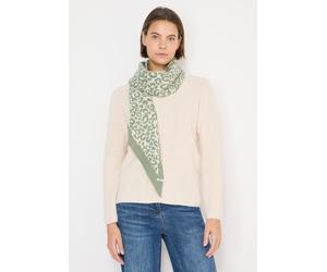 Halstuch CECIL, Damen, Gr. onesize, chlorella grün, Stoff, 60% Polyester, 22% Polyamid, 18% Viskose, Modetücher, mit Leomuster (17250420-0) chlorella grün