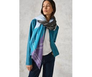Halstuch CECIL, Damen, Gr. onesize, grau (deep charcoal grau), Feinstrick, 53% Polyacryl, 36% Modal, 11% Viskose, bedruckt, Modetücher, aus softem Materialmix (16073024-0) deep charcoal grau