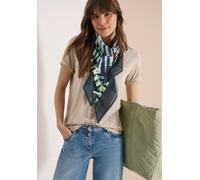 Halstuch CECIL, Damen, Gr. onesize, palm breeze grün, Web, 100% Baumwolle, gestreift, Modetücher, mit Fransenkante (98526059-0) palm breeze grün