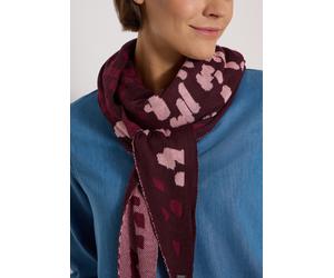 Halstuch CECIL, Damen, Gr. onesize, rot (berry rot), Stoff, 60% Viskose, 40% Baumwolle, gemustert, Modetücher, Feinstrick (66297242-0) berry rot