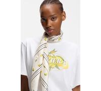 Halstuch HUGO "Auraize 90*90", Damen, open weiß 115, Satin, Polyester, gemustert, Modetücher, mit Print und HUGO Schriftzug (29935733-0) open weiß 115