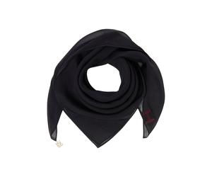 Halstuch HUGO "Seyora 65*65", Damen, schwarz 001, Chiffon, Viskose, unifarben, Modetücher, aus fließender Viskose (75672058-0) schwarz 001