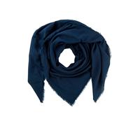 Halstuch LAURA SCOTT, Damen, blau (nightblau), Web, Baumwolle, leicht durchscheinend, leicht transparent, unifarben, Modetücher, in quadratischer Maxi-Form - NEW (78064753-0) nightblau