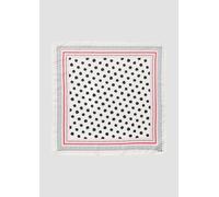 s.Oliver Red Label - Nickituch mit Punktmuster weiß - Gr. - ONE SIZE