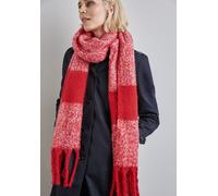 Halstuch STREET ONE, Damen, Gr. onesize, rot (mandarin rot), Stoff, 100% Polyester, gestreift, Modetücher, kuschelig (54072012-0) mandarin rot