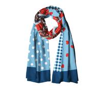 Halsüberkopf Accessoires - 180x70 Schal Herzilein blau - Gr. - OS