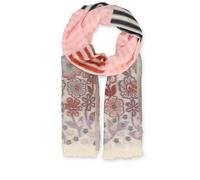 Halsüberkopf Accessoires - Schal Flowers and Stripes 70x180cm rosé - Gr. - OS