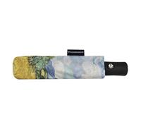 Halta Definitione Faltbarer Regenschirm aus Stoff, bedruckt mit einem Kunstwerk von Van Gogh, mit personalisierter Hülle, manuelles Öffnen, Griff mit Kordelzug, 65 x 97 cm, offen, Zypresse