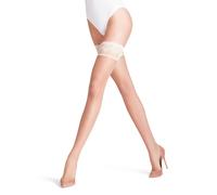FALKE Damen Stay-Ups Invisible Deluxe 8 DEN W Stu ultra-transparent einfarbig 1 Paar, Hautfarben Brasil/Champagne 0997, S