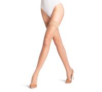 Halterlose Feinstrümpfe FALKE "Shelina", Damen, Gr. 10.5-11, beige (4699, golden), Obermaterial: 50% Polyamid, 50% Polyurethan, unifarben, Socken, ultra-transparentem 12-Den-Look, rutsch- und faltenfr