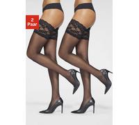 VIVANCE Halterlose Feinstrümpfe Damen schwarz Gr.3