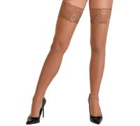 Halterlose Strümpfe mit 9-cm-Spitzenabschluss, Oeko-Tex zertifiziert. Cottelli LEGWEAR hautfarben hell 80% Polyamid, 20% Elasthan