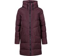 Halti Women's Linjat Puffer Parka Fudge Maroon Red 42