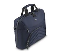 Hama Laptoptasche für 15,6-16,2 Zoll (leichte Businesstasche als Umhängetasche oder Tragetasche, Notebooktasche mit zwei Vordertaschen und Organizer, Innenfach, Tabletfach, gepolstert) dunkelblau