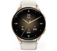 Hama Smartwatch 8900 – AMOLED 1,32", GPS, IP68, Telefonfunktion, Alexa – Gold/Beige