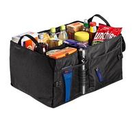 Hama Kofferraumtasche groß (Faltbare Autotasche, Kofferraum-Organizer mit Klettbefestigung inkl. Klettband) schwarz