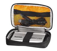 Hama Externe Festplattentasche Black Bird 2,5 Zoll, Case für 2,5 Zoll Festplatten und SSD, integriertes Kabelfach (Innenmaße: 9 x 15 x 3 cm), schwarz