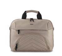 Hama Laptoptasche für 13,3-14,1 Zoll (leichte Businesstasche als Umhängetasche oder Tragetasche, Notebooktasche mit zwei Vordertaschen und Organizer, Innenfach, Tabletfach, gepolstert) beige