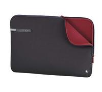 Hama Laptoptasche Neoprene mit Kratzschutz (Notebook Tasche für Damen und Herren, widerstandsfähige Laptophülle mit weichem Innenfutter, 44 cm, 17,3 Zoll) grau, rot