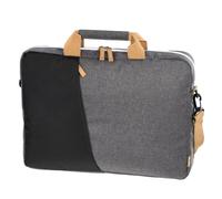Hama Laptop Tasche bis 15.6 Zoll (Notebook Tasche für Laptop, Tablet, MacBook, Chromebook bis 15,6 Zoll, Umhängetasche als Arbeitstasche oder Schultasche für Herren und Damen) schwarz grau
