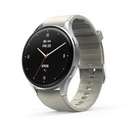 Hama Smartwatch 8900 mit GPS, wasserdicht IP68, Telefonfunktion (AMOLED Touch Display, Sprachsteuerung, Sportmodi, Schlaftracker, Herzfrequenzmessung, Whatsapp, Laufuhr, Pulsuhr, Fitnessuhr) Silber