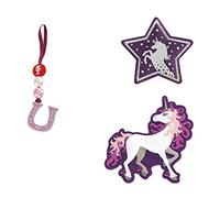 Hama Step by Step Magic Mags „Unicorn Nuala“, 3-teilig, 2 Magnet-Applikationen und 1 Anhänger, als Ergänzung für den Schulranzen oder Vorschulrucksack, für Mädchen