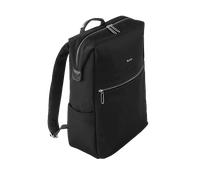 Hama Laptop Rucksack „Ultimate“ (für Laptops bis 41 cm, 16,2“, gepolstert, wasserabweisend, eleganter Daypack mit Tabletfach 14,6“, viele Fächer 15 l Volumen, verstellbar, Trolleyschlaufe) schwarz