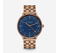 Hamburg Automatik dunkelblau bronze update - Edelstahl - Gliederarmband bronze