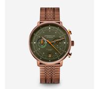 Hamburg Chrono dunkelgrün - Edelstahl - SuperSlim bronze