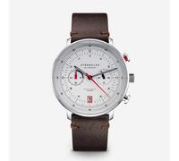 Hamburg Chrono silber - Leder - Vintage mokka