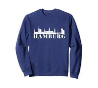 HAMBURG Skyline 3D Schrift, norddeutsch und Moin Hamburg Sweatshirt