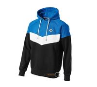 Hamburger SV HSV Kapuzenpullover - Offizieller Fanartikel - Hoodie in Blau, Weiß & Schwarz mit gestickter Raute - Baumwollmix