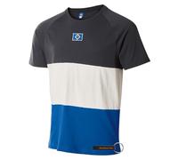 Hamburger SV HSV T-Shirt Millow, Offizieller Fanartikel, Blau-Weiß-Schwarzes T-Shirt mit HSV Raute, 100% Baumwolle