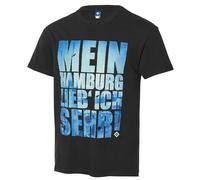 Hamburger SV HSV T-Shirt Shirt ** Stadt ** schwarz (DE/NL/SE/PL, Alphanumerisch, L, Regular, Regular, Schwarz)