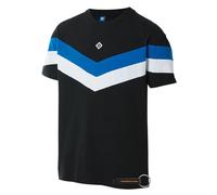 Hamburger SV HSV T-Shirt Tyto, Offizieller Fanartikel, Schwarzes T-Shirt mit weißer Raute und blau-weißen Details, 100% Bio-Baumwolle