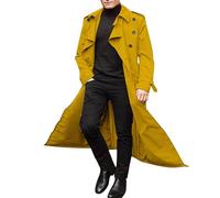 Hamender Herren-Trenchcoat, lang, Business-Wolljacke, volle Länge, zweireihig, langer Erbsenmantel, Wolle, langer Mantel mit zweireihigem Wollmantel, Typ 9, L