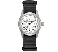 Hamilton H69439910 Armbanduhr Khaki Field Mechanical 38 mm Schwarz/Weiß