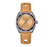 Hamilton Herren Analog Automatik Armbanduhr American Classic Pan Europ | Schweizer Analoguhr, Zifferblatt beige, wasserdicht 50 m, Saphirglas, 3-Zeiger-Uhrwerk