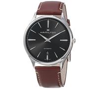 Armbanduhr Hamilton Jazzmaster Thinline Automatik 40mm mit schwarzem Zifferblatt und Kalbsleder-Armband H38525881