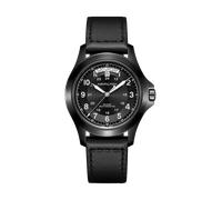 Herrenuhr Hamilton Khaki Field King Automatik 40mm mit schwarzem Zifferblatt und Kalbsleder-Armband H64465733