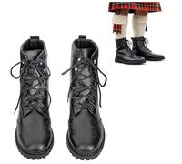 Hamilton Kilts Lange Schnürschuhe im Ghillie-Brogue-Stil, Lederschuhe, schottischer Kilt, Oxford-Stiefel, Highland-Schuhe, originelle Hochzeitsschuhe (UK 8 / EU 42)