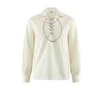 Hamilton Kilts schottischer jakobitischer jakobinischer Ghillie-Kilt Traditionelles Highland-Hemd-Hochzeitskleid - Creme, L