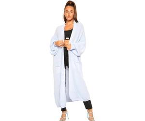 Hamishkane Damen Ballon Ärmel Gestrickt Maxi Strickjacke Übergroß Winter Langleine Sweater Jumper