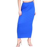 Hamishkane® Damenröcke, elastische Taille, lässiger Sommer-Midaxi-Röcke, einfarbig, figurbetont, Maxi-Röcke, weicher Jersey, Midirock, langer Bleistiftrock, königsblau, 40-42