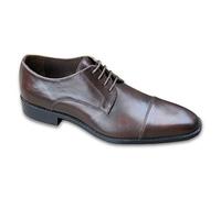 Hamlet Buddy Braun Crust Testa di Moro Cap Toe Schnürschuh aus edlem Glattleder Made in Italy Größe 41